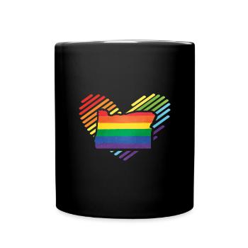Stolz LGBT Oregon - Tasse einfarbig - Schwarz - Vorne