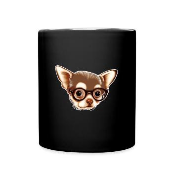Retro Chihuahua Smart Dog Lover puppy - Full Colour Mug - black - Front