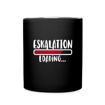 Eskalation loading Party Junggesellenabschied JGA - Tasse einfarbig - Schwarz - Vorne