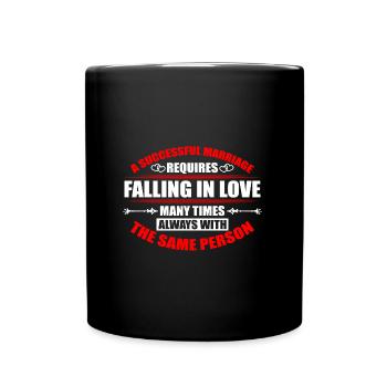 Valentins Tag Beziehung Liebes Spruch - Tasse einfarbig - Schwarz - Vorne
