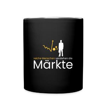 reiche Menschen ahnen Märkte - Tasse einfarbig - Schwarz - Vorne