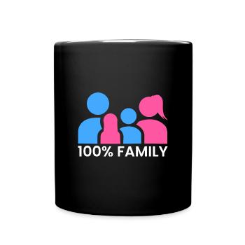 100% family - Full Colour Mug - black - Front