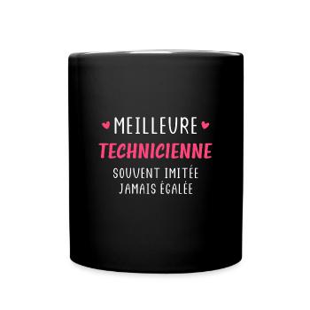 Souvent imitée meilleure Technicienne - Mug uni - noir - Devant