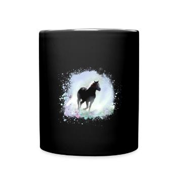 Horse,Haflinger, Graffiti, Painting,Blue,Icelander - Full Colour Mug - black - Front