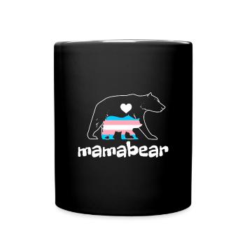 Trans Transgender Pride Flagge - Tasse einfarbig - Schwarz - Vorne