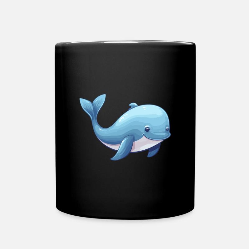 Pottwal Baby - Tasse einfarbig - Schwarz