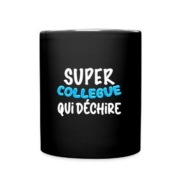 Super collègue qui déchire cadeau homme - Mug uni - noir - Devant