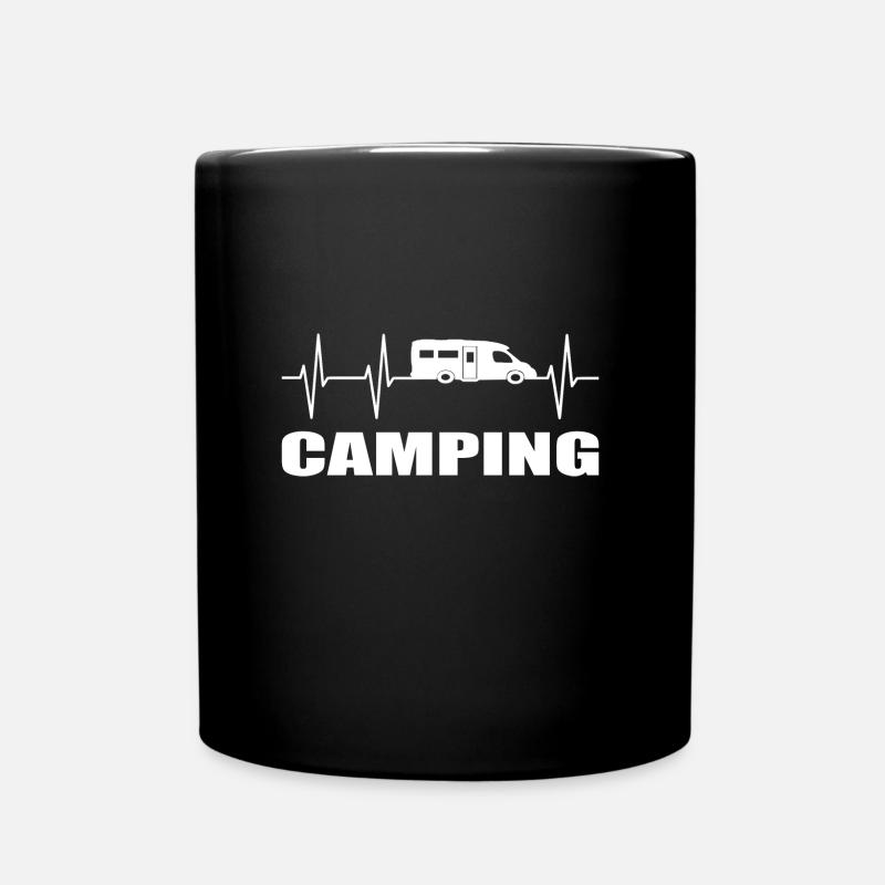 camping - Tasse einfarbig - Schwarz