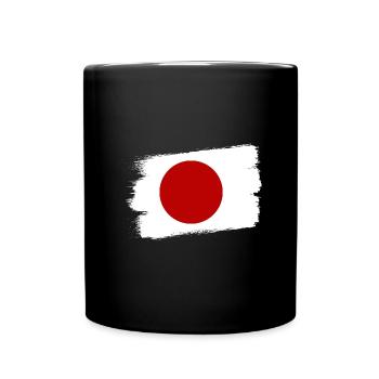 Drapeau du Japon Look Usé Nihon Drapeau Japonais - Mug uni - noir - Devant