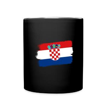 Croatia Flag Adriatic Zagreb Croatian Flag - Full Colour Mug - black - Front