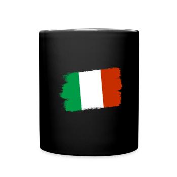 Italy Flag Vintage Italian Flag Used Look - Full Colour Mug - black - Front