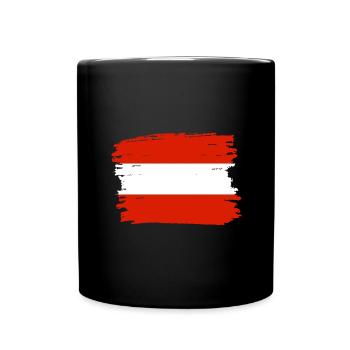 Drapeau de l’Autriche Drapeau de l’Autriche AT - Mug uni - noir - Devant