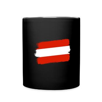 Austria Flag Austria Austrian Flag AT - Full Colour Mug - black - Front