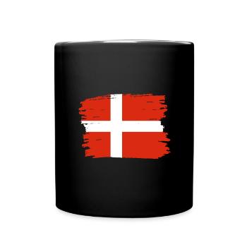 Drapeau du Danemark Scandinavie Drapeau du Danemark Voyage - Mug uni - noir - Devant