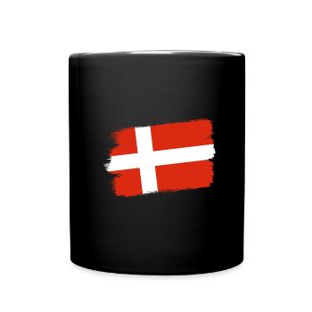 Denmark Flag Scandinavia Danish Flag Travel - Full Colour Mug - black - Front
