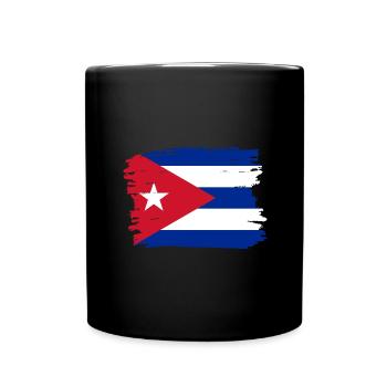 Kuba Flagge Karibik Urlaub Cuba Reise Havanna - Tasse einfarbig - Schwarz - Vorne
