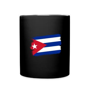Kuba Flagge Karibik Urlaub Cuba Reise Havanna - Tasse einfarbig - Schwarz - Vorne