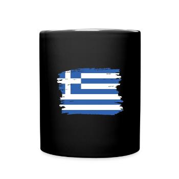 Drapeau de la Grèce Hellas Athènes Drapeau grec - Mug uni - noir - Devant