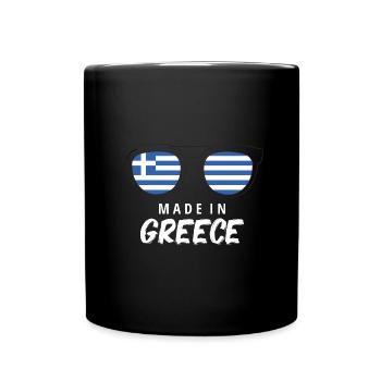 Drapeau de la Grèce Hellas Athènes Drapeau grec - Mug uni - noir - Devant