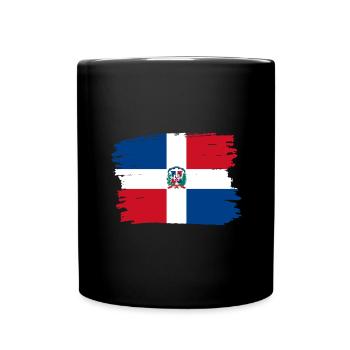 Dominican Republic Flag Dom Rep Flag Travel - Full Colour Mug - black - Front