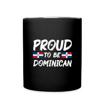 Dominican Republic Flag Dom Rep Flag Travel - Full Colour Mug - black - Front