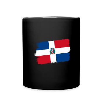 Dominican Republic Flag Dom Rep Flag Travel - Full Colour Mug - black - Front