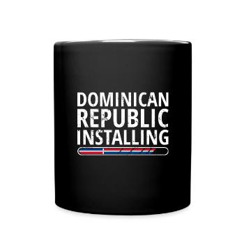 Dominican Republic Flag Dom Rep Flag Travel - Full Colour Mug - black - Front