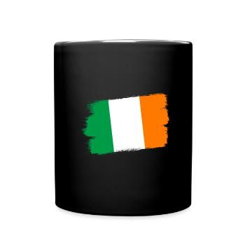 Drapeau de l'Irlande Drapeau irlandais vintage Dublin - Mug uni - noir - Devant