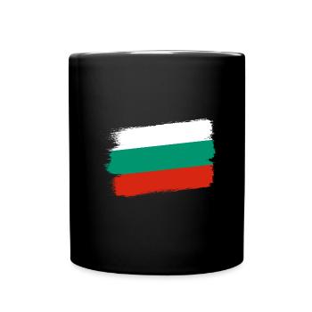 Bulgarien Flagge Bulgarische Fahne Goldstrand - Tasse einfarbig - Schwarz - Vorne