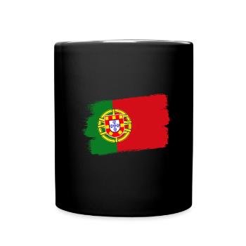 Portugal Flag Used Look Portuguese Flag - Full Colour Mug - black - Front
