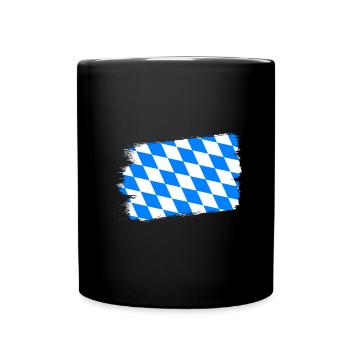 Bavaria Flag Used Look Bavarian Flag Vintage - Full Colour Mug - black - Front