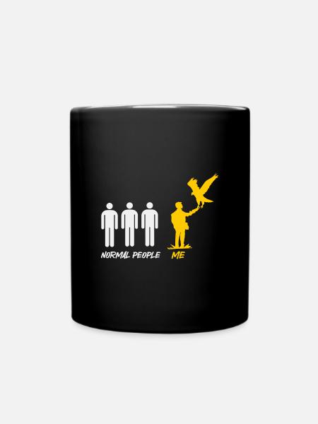 Falknerei Ornithologie Geschenk - Tasse einfarbig - Schwarz