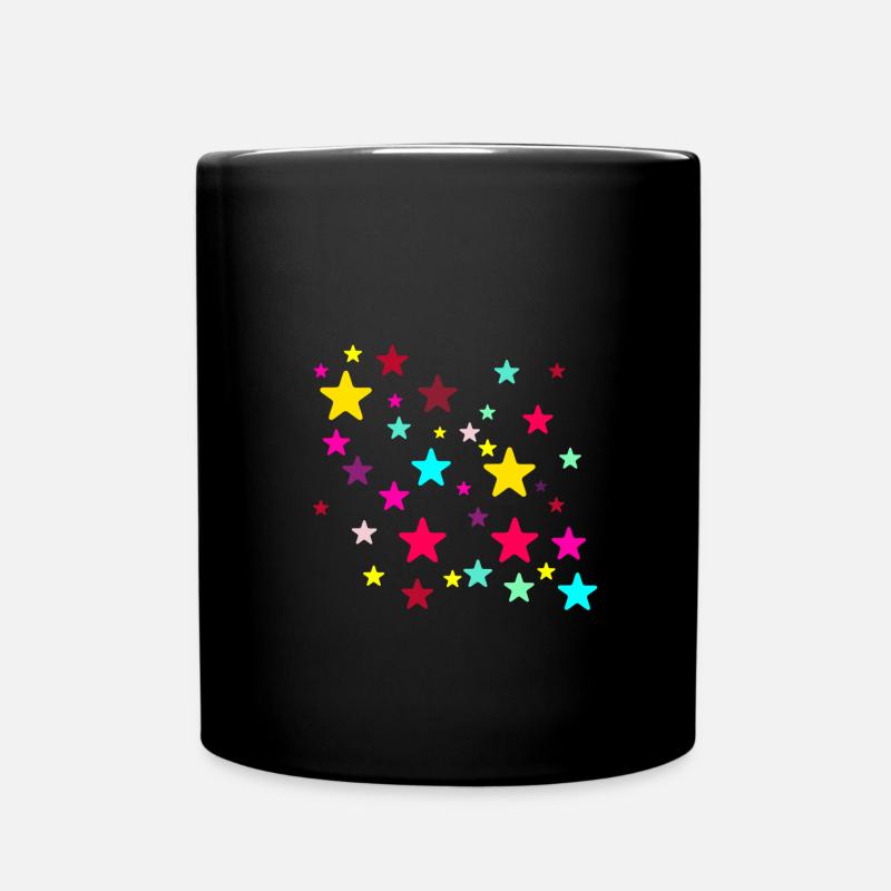 Étoiles, étoile, étoiles colorées - Mug uni - noir