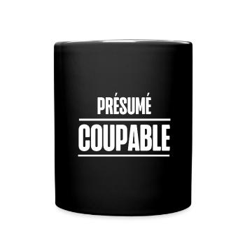 présumé coupable - Mug uni - noir - Devant