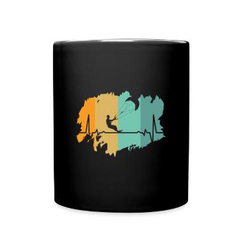 Kitesurfing - Tasse einfarbig - Schwarz - Vorne