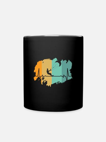 Kitesurfing - Tasse einfarbig - Schwarz