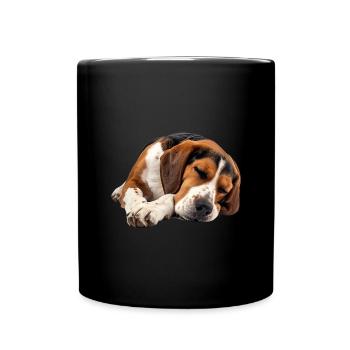American Foxhound - Tasse einfarbig - Schwarz - Vorne