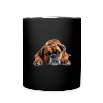 Boxer - Tasse einfarbig - Schwarz - Vorne