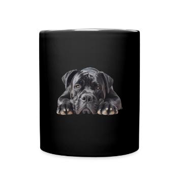 Cane Corso - Tasse einfarbig - Schwarz - Vorne