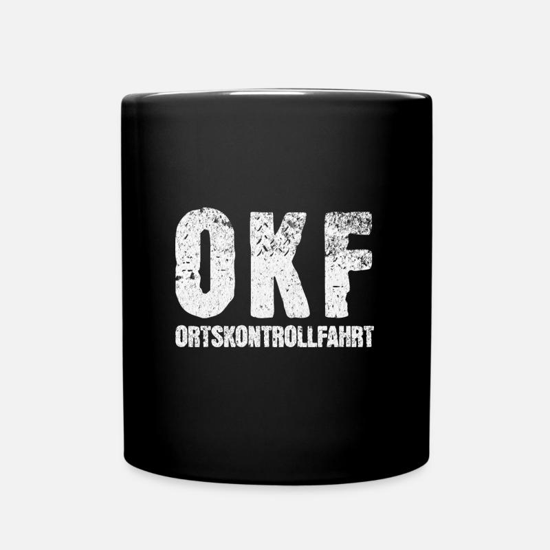 Ortskontrollfahrt OKF - Tasse einfarbig - Schwarz