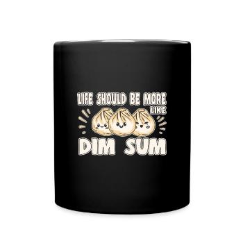Delicious Asian Food Bao Bun Funny Dim Sum - Full Colour Mug - black - Front