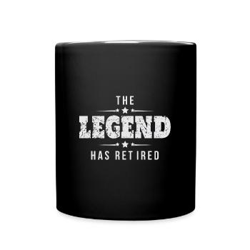 Retirement The Legend Has Retired Birthday Gift - Full Colour Mug - black - Front
