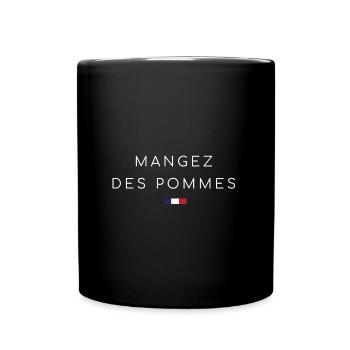 Mangez des pommes - Mug uni - noir - Devant