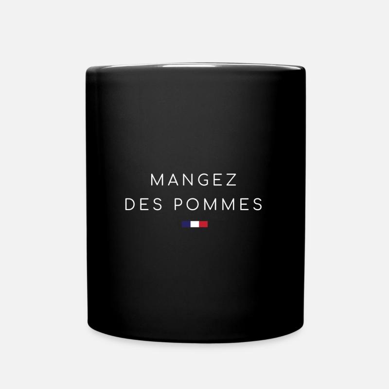 Mangez des pommes - Mug uni - noir