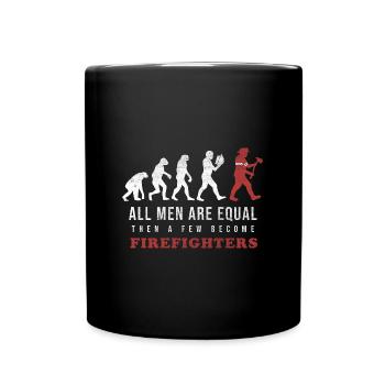 Das stolze Feuerwehrmann-Geschenk des Feuerwehrmanns - Tasse einfarbig - Schwarz - Vorne
