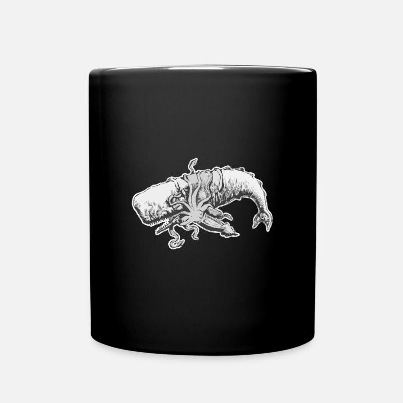 Pottwal und Riesenkalmar. Urlaubsshirt. - Tasse einfarbig - Schwarz