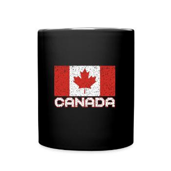 Canada Flag Maple Leaf Canadian Gift Canada - Full Colour Mug - black - Front