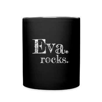 Eva, Alabama rocks - Text design with city names - Full Colour Mug - black - Front