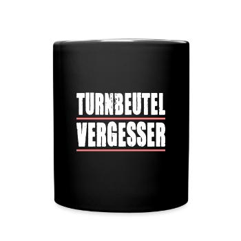 Turnbeutel Vergesser Sportunterricht für Schüler - Tasse einfarbig - Schwarz - Vorne