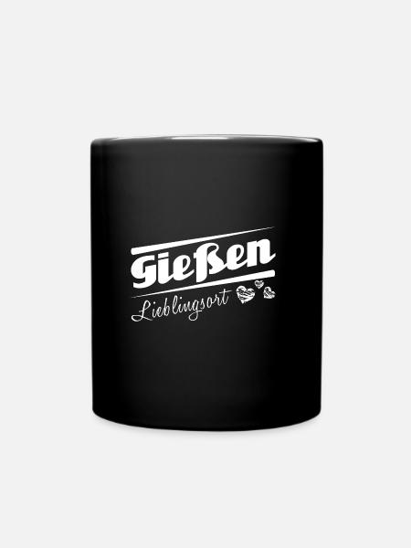 Gießen - Lieblingsort mit Stadtnamen - Tasse einfarbig - Schwarz